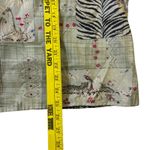 Tapestry Women's Safari Animal Print Patchwork Short Sleeve Button Up Shirt L Green Size L Photo 8