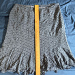 EXPRESS Vintage Y2K Deep Blue Silk Midi Skirt Size 11/12 Photo 8