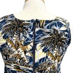 Iolani Hawaiian Tropical Sleeveless Shift Dress Blue Hawaii Vacation size Small Photo 4