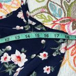 SheIn  large womens sundress dark blue floral print spaghetti strap elastic waist Photo 2