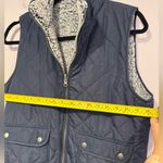 Dry Goods Blue Sherpa quilted dual side  vest Photo 1