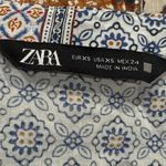 ZARA  Patchwork Belted Shirt Dress Women’s XS Photo 2
