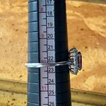 Moroccan Amethyst Tsavorite Garnet Sterling Silver Halo Ring Size 10 Purple Photo 6