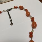 Talbots Signed  Orange Beaded Necklace Adjustable Length Photo 5