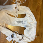 Time and Tru Womens 3X 24W 26W White Shirt High Waist Bikini Bottom Swim Tie New Photo 5