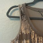 BKE ⭐️ Boutique grayish taupe sleeveless sequined tank top shirt size small y2k Photo 5