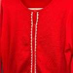 Vintage Belle Poque cardigan sweater size large red Christmas elf preppy Photo 1