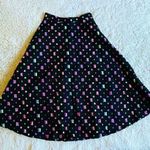 Black Midi Circle Skirt Colorful Geometric Print Women’s size Extra Small XS Photo 0