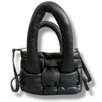 Pretty Little Thing Satchel Crossbody - Black - Puffy Faux Leather Woven NWOT Photo 0