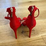 Guess  Strappy Platform Stiletto Heels in Red Photo 3