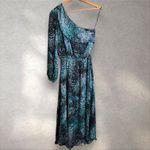 Ramy Brook Ramy‎ Brook Courtney Printed One Shoulder Maxi Midi Dress Silk Sz M Photo 2