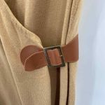 Lauren Ralph Lauren Cardigan Sweater Womens XS Brown Wool Cashmere Side Buckle Tan Photo 2
