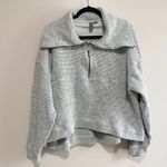 Sweaty Betty Restful Bouclé Half Zip Gray Pullover Sweater Size 14 Photo 1