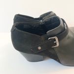 American Eagle Booties Ankle Boots Wide Black Faux Leather Buckle Accents 11W Size 11 Photo 9