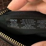 ASOS Brown Croc Embossed Mini Camera Bag Crossbody 5x7” Photo 2