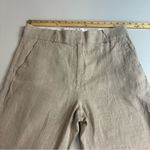 COS  Women’s Classic Straight-Leg Tailored Neutral Tan 100% Linen Pants Size 10 Photo 6