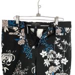Banana Republic Floral Print Sloan Fit Crop Petite Pants Size 10P Black Blue Photo 7