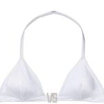 Victoria's Secret Swim VS Shine Hardware Halter Bikini Top Size XS White NWT Photo 0