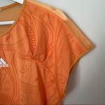 Adidas  T-Shirt Top Orange Athletic Workout Athleisure Casual Sheer Climacool Photo 2