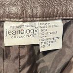 Newport News  Jeanology brown leather pants size 14 Photo 4