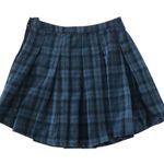 Hot Topic Black & Grey Plaid Buckle Asymmetrical Pleated Skirt size large Photo 6
