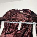 Dress the Population Maroon Port Liza Cape Sleeve Sequin Mini Dress Medium NEW Photo 8