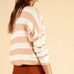 FRNCH  Paris Nadiege Perforated Knit Striped Sweater Photo 2