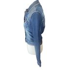 Rue 21 Distressed Medium Wash Denim Jacket Size Large (Junior) Photo 4