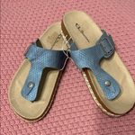 CL by Laundry  Women's Sandals in Blue with Textured Strap Photo 12