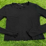 Abercrombie & Fitch Black Ribbed Long Sleeve Tee XS Photo 0