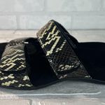 Vionic Sandals Women 8 Black Randi II Boa Snake Print Double Strap Slide Comfort Photo 4