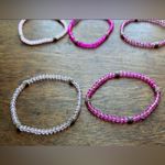 5 piece Pink Beaded Bracelet Set Photo 4