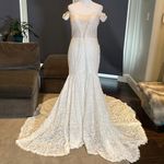 Women’s Lace Wedding Dress Mermaid Fit with Train Size 8 NWT Photo 0