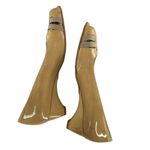 Stuart Weitzman Beige Patent Leather Peep Toe Low Heel Pumps NEW As-Is Size 10 N Photo 4