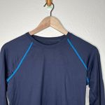 J.Crew Sun Shirt Long Sleeve Navy Blue sun blocking top Small rash guard Photo 2