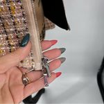 Tory Burch Tweed Boucle Tan Zip Front Jacket Blazer Tan Brown Sz 8 Luxury Preppy Photo 7