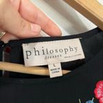 Philosophy  Embroidered Black Bohemian Floral Dress Size Large Photo 4