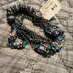 Cherry LA Black and Blue Multi-Strand Bracelet Brand New Bright ColorFul Casual Photo 2
