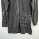 Vertigo Paris  jacket women's L embroidered hooded sweatshirt full zip boho Y2K Photo 2