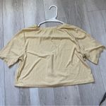 Free People  Top ribbed crop womens Yellow (medium) casual oversized Photo 5