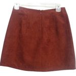Sweet Wanderer  Copper Faux Suede Front Tie skirt Photo 4