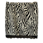 SheIn Zebra Mini Skirt Black Lace Trim Womens Medium Size 8/10 Photo 1