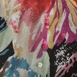 VTG Y2K Lola P Skirt Women L Dark Chiffon Floral Sequin Forest Fairy Whimsigoth Green Size L Photo 3