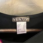 Venus  bodycon midi Tshirt dress in black, side ruching, short sleeve, NWOT, XS Photo 3