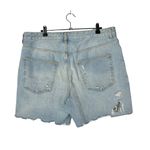 ZARA  Light Wash Distressed High Rise Jean Shorts 14 Photo 1