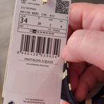 Mango  Mono Black And Cream Striped Straight Leg Jeans Size 2 Photo 7