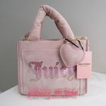 Juicy Couture  Pink Rhinestone Velour Handbag and Wallet Set Photo 1