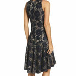 Eliza J Dress 2 Navy Floral Lace High Low Drop Waist Special Occasion Cocktail Photo 2