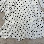 The Pyramid Collection Women’s Polka Dot Ruffle Tiered Mini Dress in White 2X Photo 2