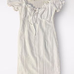 Anna Grace White Puff Sleeve Mini Dress Size S Photo 0